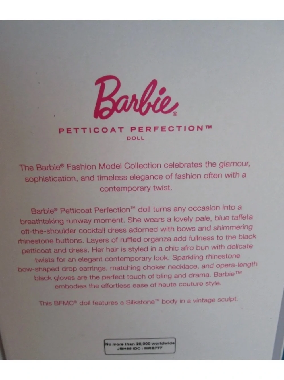 Barbie Silkstone Fashion Model #3, Petticoat Perfection